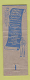 Matchbook Cover - Central Overall Supply Detroit MI