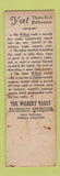 Matchbook Cover - Wilbert Burial Vaults SAMPLE