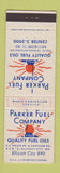Matchbook Cover - Parker Fuel Company Ellicott City MD