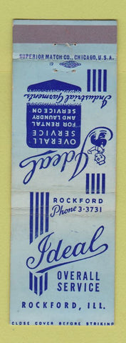 Matchbook Cover - Ideal Overall Service Rockford IL WEAR