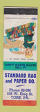 Matchbook Cover - Standard Rag and Paper York PA