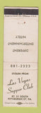 Matchbook Cover - Las Vegas Supper Club Pittsburgh PA WEAR
