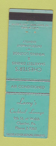 Matchbook Cover - Larry's Cocktail Lounge Chester PA