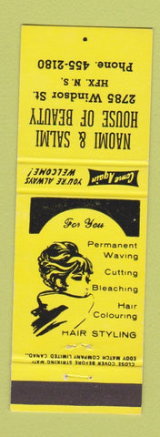 Matchbook Cover - Naomi & Salmi Beauty Salon Halifax NS