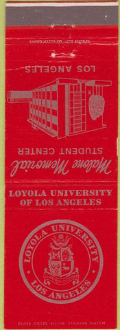 Matchbook Cover - Malone Memorial Student Center Loyola