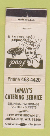 Matchbook Cover - LeMay's Catering Milwaukee WI
