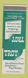 Matchbook Cover - Troy Laundry Dry Cleaning Supply Port Huron MI