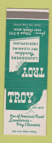 Matchbook Cover - Troy Laundry Dry Cleaning Supply Port Huron MI