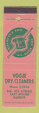 Matchbook Cover - Vogue Dry Cleaners East Moline IL