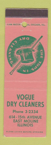 Matchbook Cover - Vogue Dry Cleaners East Moline IL