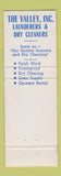 Matchbook Cover - Valley Laundry Dry Cleaning Stockton CA