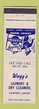 Matchbook Cover - Wagg's Laundry Dry Cleaning