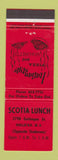 Matchbook Cover - Scotia Lunch Halifax NS