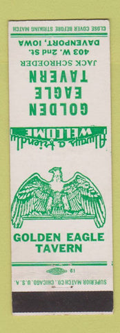Matchbook Cover - Golden Eagle Tavern Davenport IA