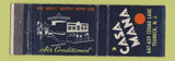 Matchbook Cover - Casa Mana Restaurant Teaneck NJ WEAR