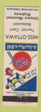 Matchbook Cover - Miss Ottawa Restaurant Court motel ON