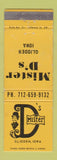 Matchbook Cover - Mister D's Glidden IA restaurant WEAR