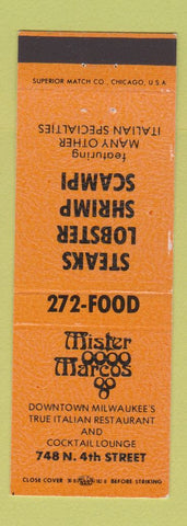 Matchbook Cover - Mister Marcos Italian Restaurant