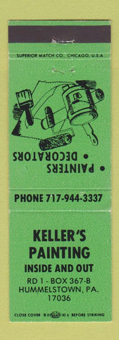Matchbook Cover - Keller's Painting Hummelstown PA