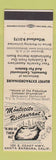 Matchbook Cover - Montecito Restaurant Santa Barbara CA