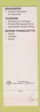 Matchbook Cover - Le Lumen Brasserie Taverne Lausanne Switzerland SAMPLE