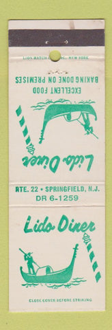 Matchbook Cover - Lido Diner Springfield NJ