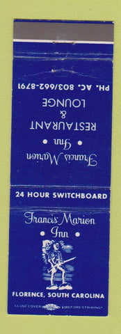 Matchbook Cover - Francis Marion Inn Florence SC WEAR