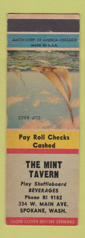 Matchbook Cover - Mint Tavern Spokane WA shuffleboard