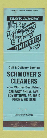 Matchbook Cover - Schmoyer's Cleaners Boyertown PA