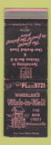 Matchbook Cover - Wheeler's Wish in Well Williamsville NY