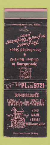 Matchbook Cover - Wheeler's Wish in Well Williamsville NY