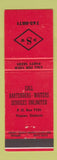 Matchbook Cover - Bartenders Waiters Services Unlimited Vanier ON