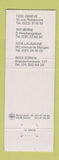 Matchbook Cover - Batec Emplois Zurich Switzerland