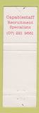 Matchbook Cover - Capablestaff Temporary Employment Brisbane Australia