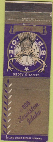 Matchbook Cover - Elks Club Lewiston ID