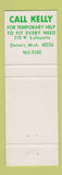 Matchbook Cover - Kelly Services Employment Detroit MI