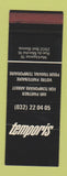 Matchbook Cover - Temporis Temporary Employment Zurich Switzerland SAMPLE