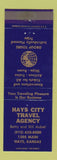 Matchbook Cover - Hays City Travel Agency Hays KS