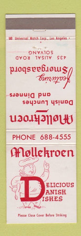 Matchbook Cover - Mollekroen Danish Restaurant Solvang CA