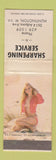 Matchbook Cover - Sharpening Service Huntington WV pinup WEAR