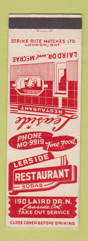Matchbook Cover - Leaside Restaurant ON