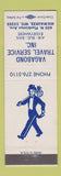 Matchbook Cover - Vagabond Travel Service Milwaukee WI