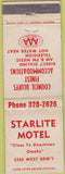 Matchbook Cover - Starlite Motel Omaha NE WEAR