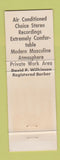 Matchbook Cover - Galaxy Barber Shop Holyoke MA NEON ORANGE