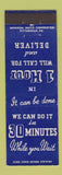 Matchbook Cover - 30 Minute Cleaners Pittsburgh PA