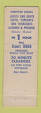 Matchbook Cover - 30 Minute Cleaners Pittsburgh PA