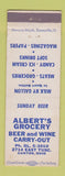 Matchbook Cover - Albert's Grocery Canton OH
