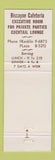 Matchbook Cover - Biscayne Cafeteria Miami Shores FL