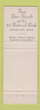 Matchbook Cover - It's A Girl 1st National Bank Mason City IA