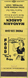 Matchbook Cover - Mandarin Garden Hayward CA Girlie